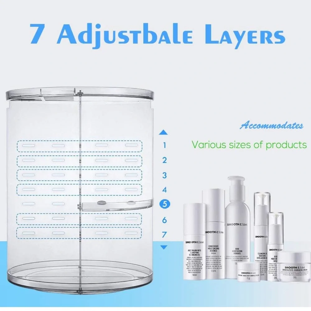 360° Rotating Cosmetics Storage Box